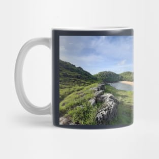 Hidden paradise lake lagoon sand beach Mug